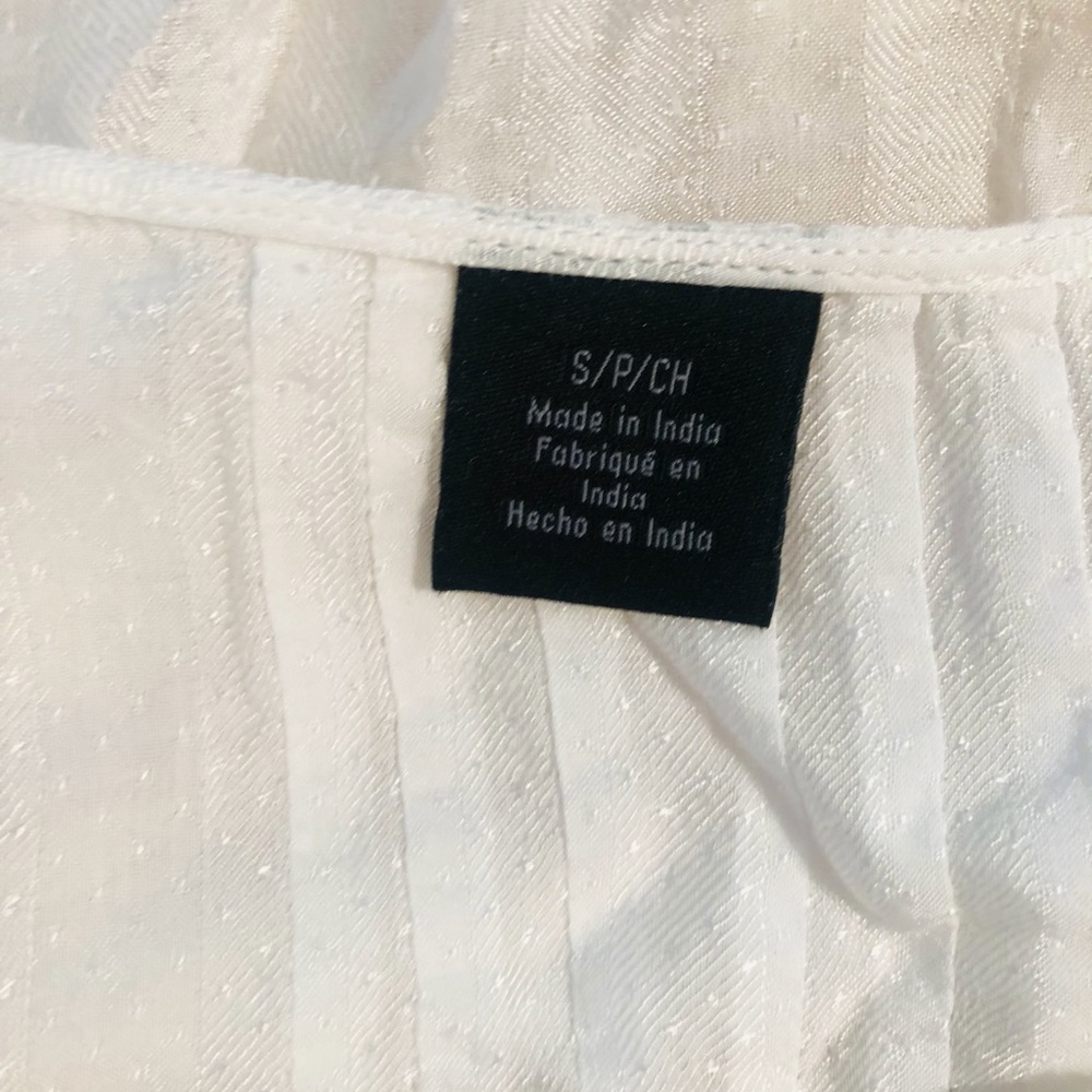 Calvin Klein Y-neck pleated embellished top S - Picture 3 of 16